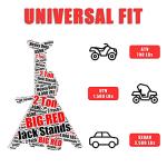 BIG RED T42202 Torin Steel Jack Stands: 2 Ton (4,000 lb) Capacity, Red, 1 Pair