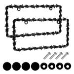 Sbulhia 2 PCS Barbed Wire License Plate Frame, Sturdy Plastic Barbed Wire Design Car Tag Cover with Screw Kit, Personalized License Plate Holder Cool Auto Decoration for Men Women (Black)