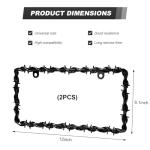 Sbulhia 2 PCS Barbed Wire License Plate Frame, Sturdy Plastic Barbed Wire Design Car Tag Cover with Screw Kit, Personalized License Plate Holder Cool Auto Decoration for Men Women (Black)