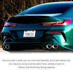 Sbulhia 2 PCS Barbed Wire License Plate Frame, Sturdy Plastic Barbed Wire Design Car Tag Cover with Screw Kit, Personalized License Plate Holder Cool Auto Decoration for Men Women (Black)