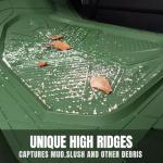 CAR PASS Heavy Duty Rubber Car Mats, Deepdish All Weather Floor Mats for Car Full Set, Universal Automotive Mats Trim to Fit for Sedans SUVs Trucks, Waterproof Anti-Slip Deep Tray 3 Pieces Olive Green