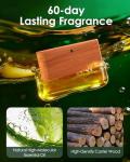 Car Air Freshener - Wood Air Freshener - Long Lasting Car Odor Eliminator for Visor Clip-Variety Scent Starter Kit, Vehicle Scent Diffuser Men&Women- Pack of 3 (Teak-Amber-Grove)