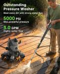 Pressure Washer, High Pressure Washer with 4 Lockable Wheels,Compact Power Washer with Anti-tip Technology, Foam Cannon for Cars/Fences/Driveways/Home Cleaning
