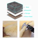 OGLAND Fluffy Genuine Australia Sheepskin Car Seat Cover for Auto Interior Accessories with Soft Fuzzy Wool Eco-Friendly Natural Fur Non-Slip (Graphite, Front)