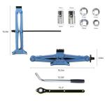 LARBANKE Car Jack Kit, 2.5 Ton (5511lbs), 16.5'' Portable Non-Slip Scissor Lift Jacks, Car Jack 8 Piece Set with Ratchet and Tire Replacement Kit for Sedan, MPV, SUV