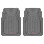 Motor Trend 2 Piece Front Car Floor Mats- Gray FlexTough Contour Liners-Deep Dish Heavy Duty Rubber Floor Mats for Car SUV Truck & Van-All Weather Protection, Universal Trim to Fit