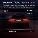 Rexing V1 Basic Dash Cam 1080P FHD DVR Car Driving Recorder, 2.4" LCD Screen 170°Wide Angle, G-Sensor, WDR, Parking Monitor, Loop Recording