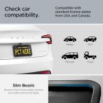 Spigen Car License Plate Frame Holder Black [1 Pack] for Universal US License Plate with Screws & Installation Kit, Rattle-Proof and Weather-Proof (Compatible with All Tesla 3/X/Y/Cybertruck Model)