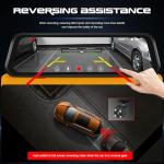 CAMECHO Mirror Dash Cam, 9.66" 1080P FHD IPS Touch Screen Rear View Mirror Camera, Front and Backup Camera for Cars, Dashcam Night Vision, Loop Recording, Wide Angle, Parking Assistance