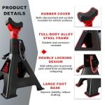 SENKEYFE 3 Ton (6,600 LBs) Jack Stands with Double Pin Locking,Rubber Cover and Large Foot Base,11"-17" Adjustable Height,Heavy Duty Car Jack Stands,Lifting SUV,MPV,Pickup Truck,ATV/UTV,1 Pair