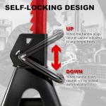 SENKEYFE 3 Ton (6,600 LBs) Jack Stands with Double Pin Locking,Rubber Cover and Large Foot Base,11"-17" Adjustable Height,Heavy Duty Car Jack Stands,Lifting SUV,MPV,Pickup Truck,ATV/UTV,1 Pair