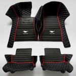 Car Floor Mats Full Set for Mustang & Mustang Mach-E Custom Logo/Picture 1996-2026, All-Weather Full Coverage Non-Slip Liners with Storage Bag