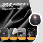 2 Pack Front Leatherette Seat Covers Faux Leather Bottom Car Seat Covers, Super Breathable,Anti-Slip,Universal Seat Covers for Cars,Full Wrapping Edge Fit for Most Sedans SUV Pick-up (2 Pack Black)