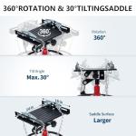 Hydraulic Transmission Jack 1322 Lb Capacity, High Lift 33.5-70 Inch, Dual Plunger System, 360° Rotating & 30° Tilting Saddle, Telescoping Jack Stand for Garage and Auto Shop Use, Red