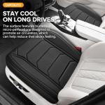 2 Pack Front Leatherette Seat Covers Faux Leather Bottom Car Seat Covers, Super Breathable,Anti-Slip,Universal Seat Covers for Cars,Full Wrapping Edge Fit for Most Sedans SUV Pick-up (2 Pack Black)