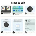 GPS Tracker for Vehicles - Car GPS Tracker Device, Real-Time Mini Vehicle Tracker, No Subscription & No SIM Card Required, Works with Android and iOS