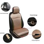 Auto Newer Luxury Breathable Car Seat Cover Fit Four Seasons, Universal Front of Car Seat Cushions, Bottom Seat Covers of Full Wrapped Edge,Universal Fit for 95% Cars,SUV,Pickup(Beige，2PCS)