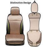 Auto Newer Luxury Breathable Car Seat Cover Fit Four Seasons, Universal Front of Car Seat Cushions, Bottom Seat Covers of Full Wrapped Edge,Universal Fit for 95% Cars,SUV,Pickup(Beige，2PCS)