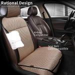 Auto Newer Luxury Breathable Car Seat Cover Fit Four Seasons, Universal Front of Car Seat Cushions, Bottom Seat Covers of Full Wrapped Edge,Universal Fit for 95% Cars,SUV,Pickup(Beige，2PCS)
