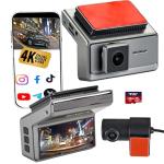 NΞXGΞN 4K Dash Cam Front and Rear, Dual Channel Dash Cam, Built-in WiFi, G-Sensor, Loop Recording, Emergency Lock, Night Vision, 24-Hour Parking Mode, Free 128GB SD Card & Hardwire Kit