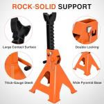 Nilight 3 Ton Jack Stands, Double Locking Heavy Duty Steel 6,600 lbs Capacity, Adjustable 11.22"-16.53" Height for SUV Sedan Pickup Light Truck, 2 Pack