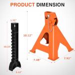 Nilight 3 Ton Jack Stands, Double Locking Heavy Duty Steel 6,600 lbs Capacity, Adjustable 11.22"-16.53" Height for SUV Sedan Pickup Light Truck, 2 Pack