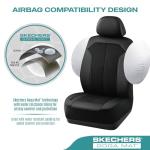 Skechers Car Seat Covers,GOGA Mat Oxford Cloth Seat Covers,Waterproof Car Seat Covers Front Seats,Automotive Universal Fit Seat Cover for Most Cars, Suvs, Trucks,Black