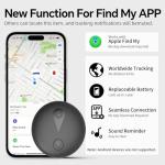Undetectable GPS Tracker for Vehicles - Real-Time Tracking, No Monthly Fee/No SIM Card, Works with iOS Find My | Mini Hidden Magnetic GPS Locator, Ultra-Slim, IP68 Waterproof, 12-Month Working Time