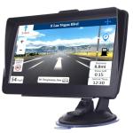 GPS Navigation for Car Truck Navigator 2025 Latest Maps 7 Inch Touch Screen Vehicle GPS Commercial Trucker Navigation Voice Speeding Warning Free Lifetime Update of World Maps