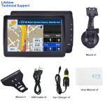 GPS Navigation for Car Truck Navigator 2025 Latest Maps 7 Inch Touch Screen Vehicle GPS Commercial Trucker Navigation Voice Speeding Warning Free Lifetime Update of World Maps