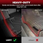 LASFIT Floor Mats for 2018 2019 2020 2021 2022 2023 2024 2025 2026 Dodge Ram Promaster 1500 2500 3500, All Weather TPE Custom Fit Car Mats Floor Liners 1st Row Only, Black