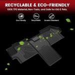 LASFIT Floor Mats for 2018 2019 2020 2021 2022 2023 2024 2025 2026 Dodge Ram Promaster 1500 2500 3500, All Weather TPE Custom Fit Car Mats Floor Liners 1st Row Only, Black