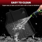 LASFIT Floor Mats & Cargo Mat for Toyota Prius 2010-2011, All Weather TPE Custom Fit Easy Clean Durable No-Curling Floor Liners for Prius 2010 2011 Car Mats & Trunk Mat