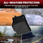 LASFIT Floor Mats & Cargo Mat for Toyota Prius 2010-2011, All Weather TPE Custom Fit Easy Clean Durable No-Curling Floor Liners for Prius 2010 2011 Car Mats & Trunk Mat