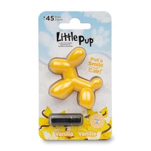 Little Pup 96602 Vanilla Scent, Car Air Freshener, Clips to A/C Air Vent, Alcohol-Free Fragrance Oil, Non-Hazardous and Non-Toxic Plastic, Set of 1