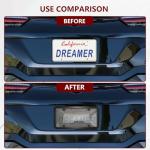 2PCS Clear License Plate Covers and Frames, Personalized License Plate Frame with Screws Screw Caps Washers, Rust-Proof Auto LicensePlate Holder, Universal License Protector for Standard US Plates