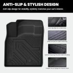 LASFIT Floor Mats & Backrest Mats & Cargo Mat for Nissan Rogue 2026 2025 2024 2023 2022 2021 (Not Fit Rogue Sport), All Weather TPE Custom Fit Floor Liners Car Mats Accessoires, Black
