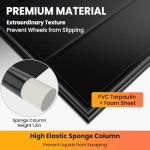 RVSNAIL Garage Floor Mat, 8'6''x22' Heavy Duty 1.2inch Thick Containment Mats, Waterproof PVC Matwith High Elastic Sponge Column, Non-Slip Surface, Parking Mat with a Squeegee