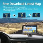 URFRU 7-inch GPS Navigator for Car Truck RV Pickup, 2026 Offline Map with Free Updates Lifetime, Big HD Touchscreen, Satallete Navigation, Voice Guidance, Speed & Traffic Alerts, Custom Truck Routing