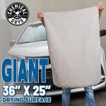 Chemical Guys Waffle Weave Gray Matter Microfiber Drying Towel - 25" x 36", Premium Blend Microfiber Towel with Soft-Banded Edging for Scratch-Free Car Drying, Ultra Absorbent