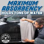 Chemical Guys Waffle Weave Gray Matter Microfiber Drying Towel - 25" x 36", Premium Blend Microfiber Towel with Soft-Banded Edging for Scratch-Free Car Drying, Ultra Absorbent