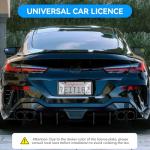 2 Pack License Plate Protector & Frame Combo, Clear Plastic Car Front/Rear Covers with Screws Caps, Universal Fit Car Accessories + Bonus Valve Stem Caps, Adhesive Pads & Mini Screwdriver