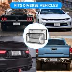 2 Pack License Plate Protector & Frame Combo, Clear Plastic Car Front/Rear Covers with Screws Caps, Universal Fit Car Accessories + Bonus Valve Stem Caps, Adhesive Pads & Mini Screwdriver