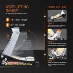 Torin T83505W BlackJack Hydraulic Low Profile Steel Racing Floor Jack with Single Piston Quick Lift Pump, 3 Ton (6,000 lb) Capacity, Black