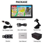 GPS Navigator for Car with Latest 2026 Map Free Update, 7" Car GPS Navigation System for Truck Commercial Drivers, with Voice Turn Guidance, Red Light Speedcam Warning, POI/Zip Search, 7 Vehicles, FM