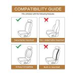 Pariitadin Leather Car Seat Covers Front Pair, Waterproof Breathable Faux Leather Automotive Seat Covers for Cars, Non-Slip Car Interior Covers Universal Fit Most Cars Sedans Trucks SUVs, Beige