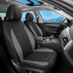 FLORICH Seat Covers, Front Seat Covers 2 PCs, Automotive Seat Cover for Cars, Luxury Leather Universal Seat Cover Accessories Fit for Most Cars SUV Truck Sedans(Grey)