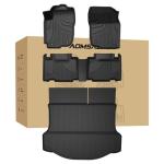 AOMSAZTO Floor Mats Compatible with 2013-2018 Toyota Rav4 (Not for Hybrid) All Weather TPE Cargo Mat Custom Fit LE/SE/XLE/Limited/Platinum/Adventure for Toyota Rav4-1st & 2nd Row Car Mats, Black