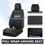 FLORICH Seat Covers, Front Seat Covers 2 PCs, Automotive Seat Cover for Cars, Luxury Leather Universal Seat Cover Accessories Fit for Most Cars SUV Truck Sedans(Grey)