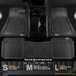 CAR PASS Heavy Duty Rubber Floor Mats for Car, Waterproof Liner Deep Dish Car Mats Full Sets, Universal Trim to Fit for SUV Truck Sedans Vans, All Weather Automotive Floor Mats 3pcs, Solid Black